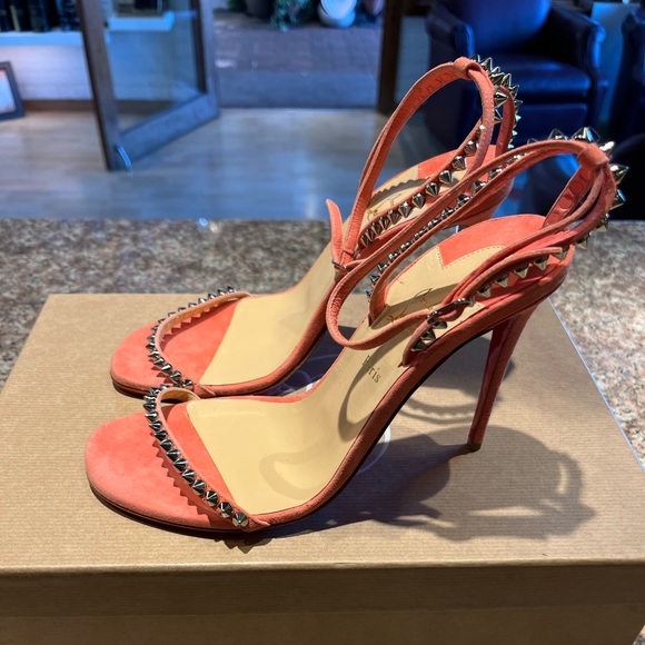 Christian Louboutin So Me 100 Suede Pink Heels - Picture 4 of 6